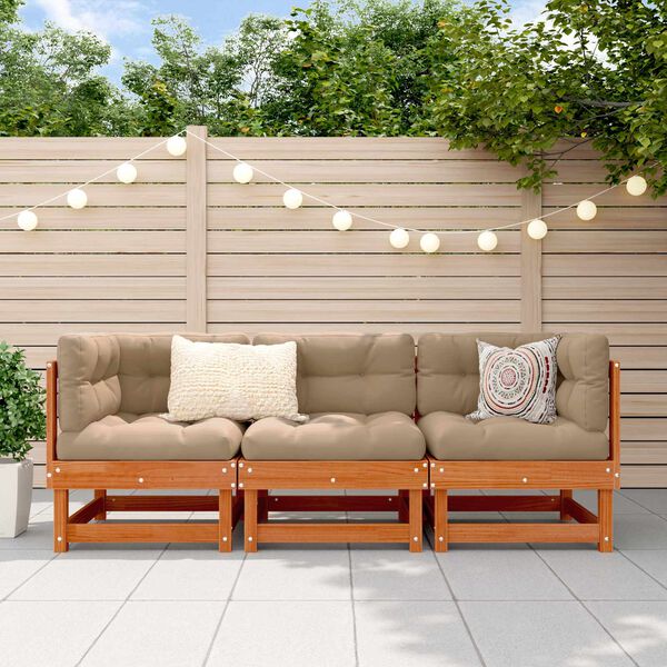 Sectional Sofa Einheiten Wachsbraun 183 x 61 x 62 cm