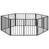 vidaXL Hundetor 6 pcs Schwarz 100 x 60 cm Verzinkter Stahl