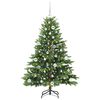 vidaXL K&uuml;nstlicher Weihnachtsbaum mit 150 LEDs Gr&uuml;n 150 cm PE und PVC