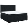 vidaXL Boxspringbett mit Matratze Schwarz 180x200 cm Samt