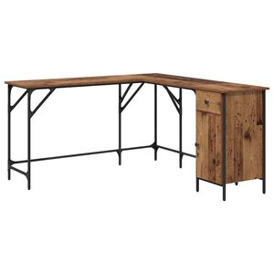 vidaXL Schreibtisch Altholz 141 x 141 x 75 cm Holzwerkstoff