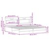 vidaXL Metallbett ohne Matratze R&auml;uchereiche 193x201 cm