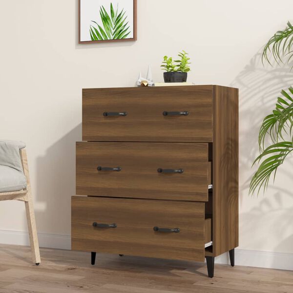 vidaXL Sideboard Braun Eichen-Optik 69,5x34x90 cm Holzwerkstoff