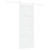 vidaXL Schiebet&uuml;r 78 x 202 cm Holzwerkstoff Wei&szlig;