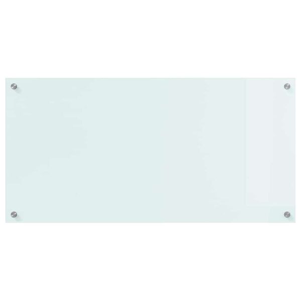 vidaXL K&uuml;chenr&uuml;ckwand Wei&szlig; 100 x 50 cm Geh&auml;rtetes Glas