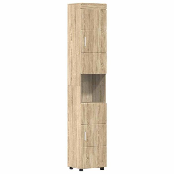 vidaXL Badezimmerschrank-Set TULUM Sonoma-Eiche 37 x 31,5 x 203 cm