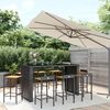 vidaXL 9-tlg. Gartenbar-Set Schwarz Poly Rattan & Massivholz Akazie