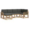 vidaXL Outdoor-Sofagarnitur 6 pcs Wei&szlig; und Anthrazit Polyester