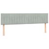 vidaXL Boxspringbett mit Matratze Hellgrau 180x210 cm Samt