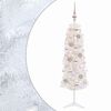 vidaXL K&uuml;nstlicher schmaler Weihnachtsbaum mit Weihnachtskugel 150 cm
