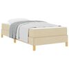 vidaXL Boxspringbett mit Matratze Creme 80 x 200 cm Stoff