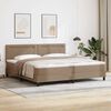 vidaXL Boxspringbett mit Matratze Cappuccino 200 x 200 cm Kunstleder