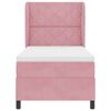vidaXL Boxspringbett mit Matratze Rosa 200 x 100 cm Polyester