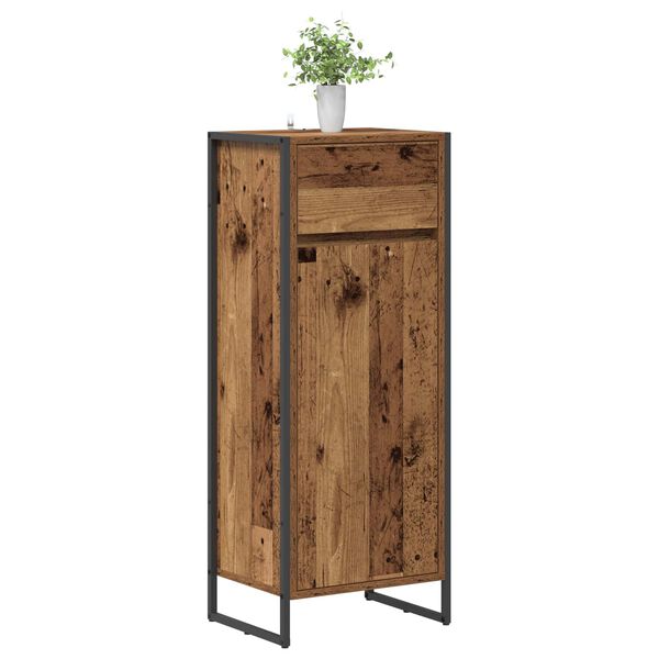vidaXL Badezimmerschrank Altholz 40 x 30 x 100 cm Holzwerkstoff