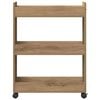 vidaXL Schrank Mit Rad Artisan-Eiche 60 x 22 x 79 cm