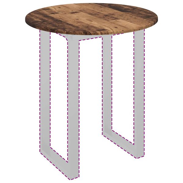 vidaXL Tischplatte Altholz 70 x 70 x 1,5 cm Holzwerkstoff