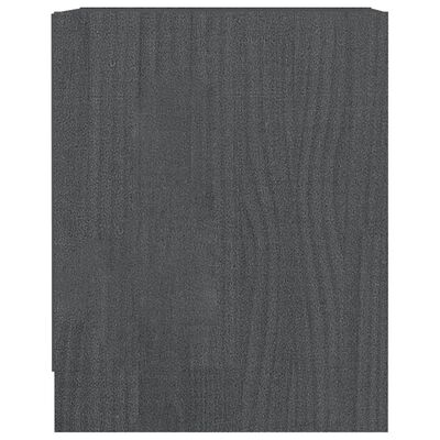 vidaXL Nachttisch Grau 35,5x33,5x41,5 cm Massivholz Kiefer