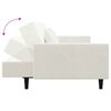 vidaXL Schlafsofa 2-Sitzer mit 2 Kissen Creme Samt