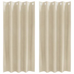 vidaXL Verdunkelungsvorh&auml;nge 2 stk. Creme 140 x 175 cm Samt
