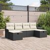 vidaXL Gartensofa-set mit Kissen mit Speicher 6 pcs Poly Rattan