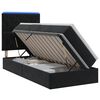 vidaXL LED-Speicherbett mit Matratze Schwarz 90 x 200 cm Samt
