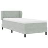 vidaXL Boxspringbett mit Matratze Hellgrau 90 x 190 cm Samt