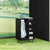 vidaXL Golf Schrank Mit Rad Uni Schwarz Eichen-Optik 65 x 45 x 98 cm