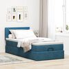 vidaXL Ottoman-Bett mit Matratze Dunkelblau 90x190 cm Samt