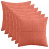 vidaXL Kissenbezug 6 pcs ALMELO Rot-Orange 45 x 45 cm Cord