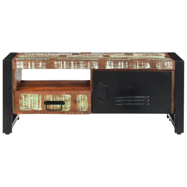 vidaXL Couchtisch 100x50x41 cm Altholz Massiv