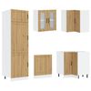 vidaXL K&uuml;chenschrank Lucca 2 pcs Wei&szlig; 80 x 46 x 81.5 cm Holzwerkstoff