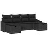 vidaXL Sofa Set mit Kissen 6 pcs Poly-Rattan