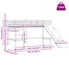 vidaXL Kinder-Loftbett mit Rutsche Schwarz und Anthrazit 74,5 x 190 cm