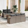 vidaXL Gartensofa-set mit Kissen 6 pcs Grau Poly-Rattan