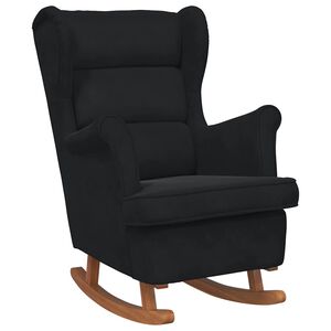 vidaXL Schaukelstuhl mit Kissen Schwarz 92 x 71 x 100 cm Sperrholz