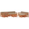 vidaXL Garten-Lounge-Set 10 Stk. Wachsbraun Massives Kiefernholz