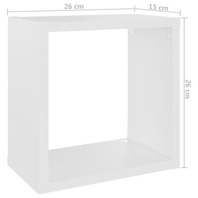 vidaXL Würfelregale 6 Stk. Weiß und Sonoma-Eiche 26x15x26 cm