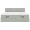 vidaXL Ottoman-Bett mit Matratzen Hellgrau 200x200 cm Samt