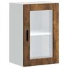 vidaXL K&uuml;chen-H&auml;ngeschrank mit Glast&uuml;r Porto R&auml;uchereiche