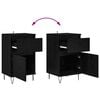 vidaXL Sideboard Schwarz Eichen-Optik 35 x 40 x 70 cm Holzwerkstoff