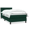 vidaXL Boxspringbett mit Matratze Dunkelgr&uuml;n 100x220 cm Samt