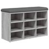 vidaXL Schuhbank Grau Sonoma 82x32x50 cm Holzwerkstoff