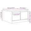 vidaXL Couchtisch mit Schubladen Braun Eichen-Optik 70,5x70x40 cm