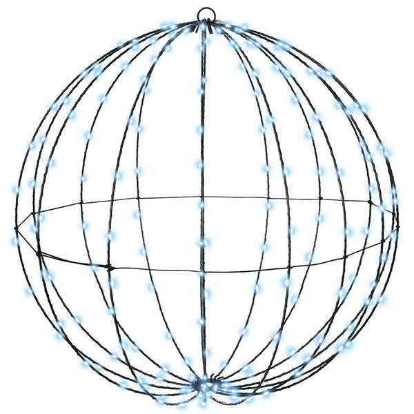 vidaXL Ball mit 192 LEDs Kaltwei&szlig; 60 cm Metall