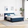 vidaXL Boxspringbett mit Matratze mit Kopfteil Blau 140 x 190 cm Stoff