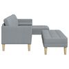 vidaXL Sofa Set mit Kissen 2 pcs Hellgrau Polyester