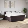 vidaXL Boxspringbett mit Matratze Dunkelbraun 180x200 cm Stoff
