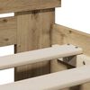 vidaXL Bettrahmen mit Kopfteil Artisan-Eiche 90 x 200 cm Holzwerkstoff