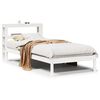 vidaXL Massivholzbett ohne Matratze Wei&szlig; 90x190 cm Kiefernholz