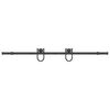 vidaXL Schiebet&uuml;rbeschlag-Set 183 cm Stahl Schwarz